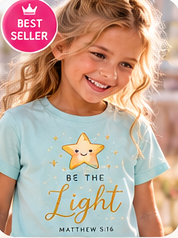Be the Light faith-based children's T-shirt — best seller